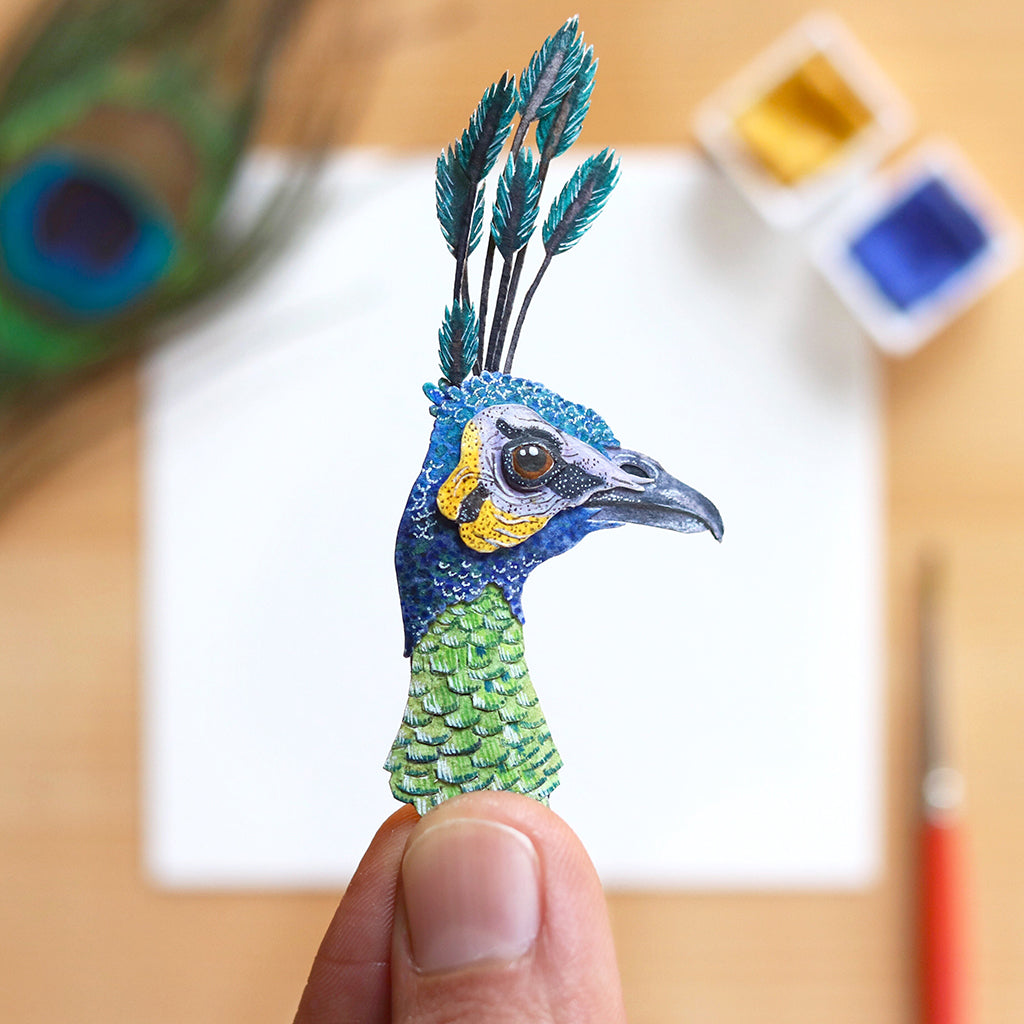 Green Peacock portrait