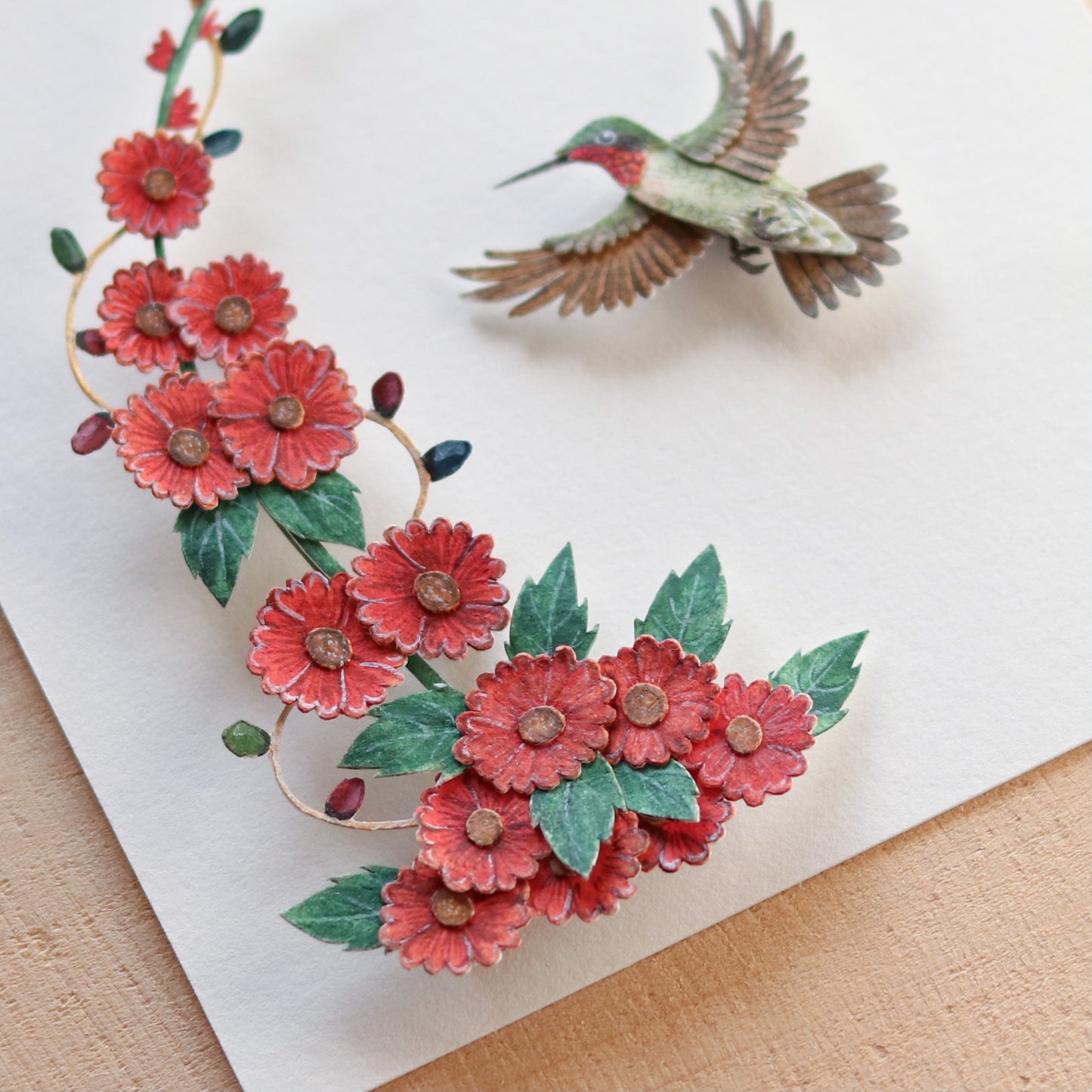 Ruby throated hummingbird
