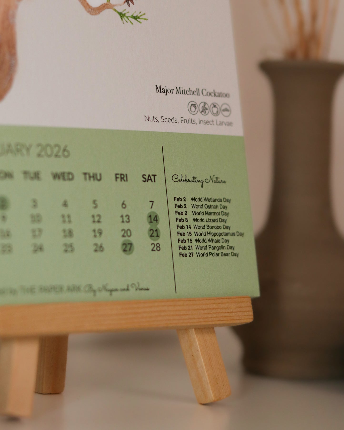 Desk Calendar 2026