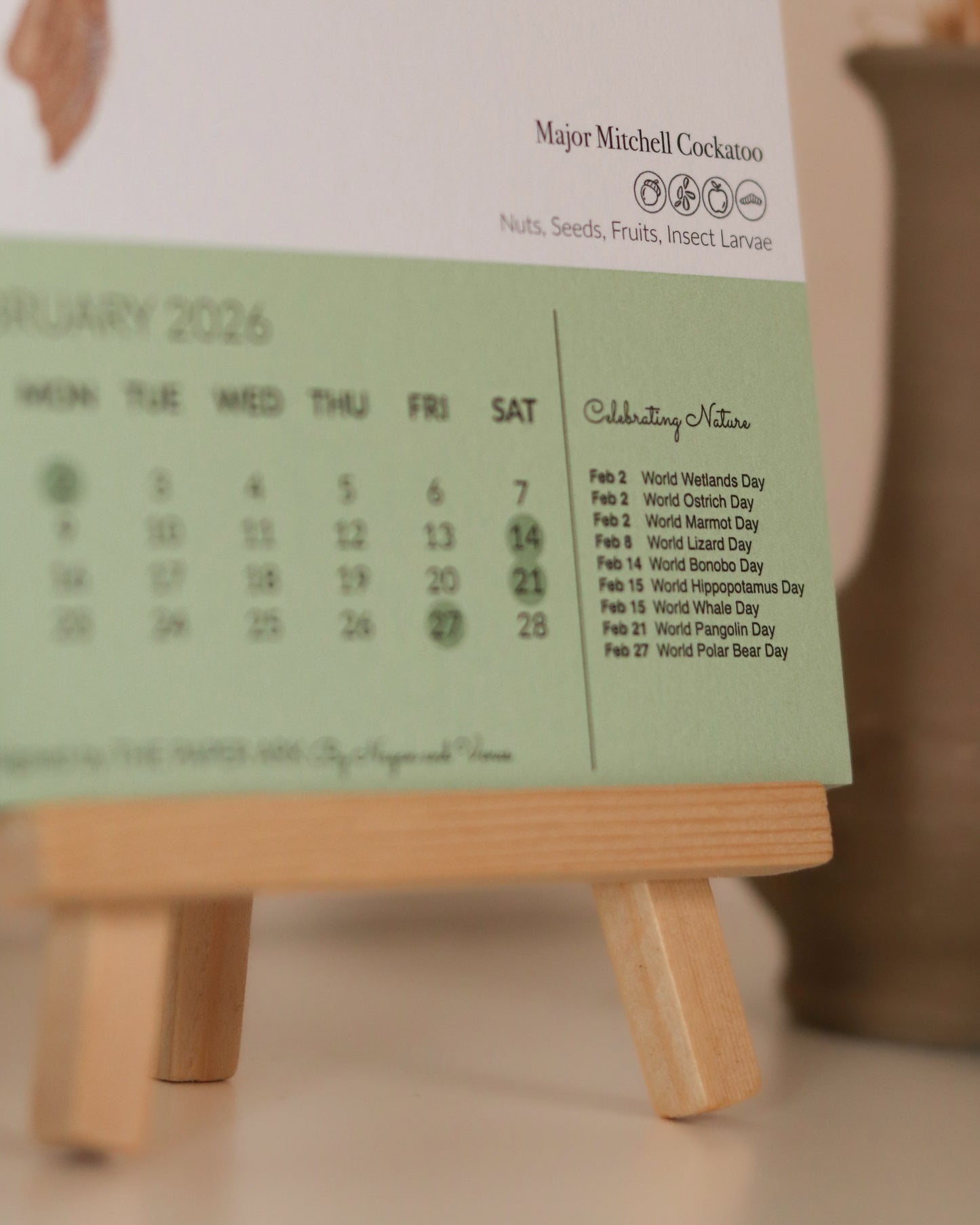 Desk Calendar 2026