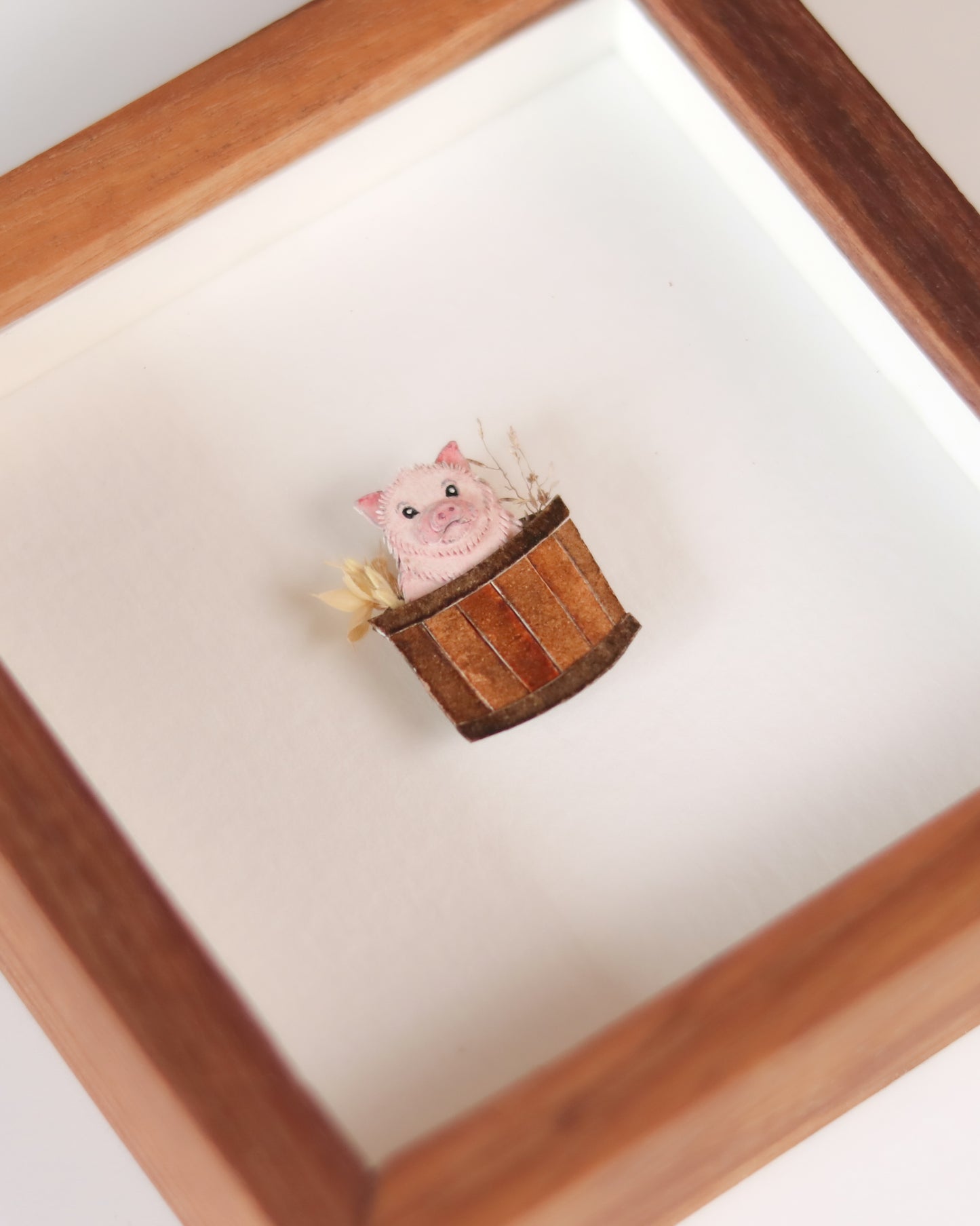 Baby Pig in Basket