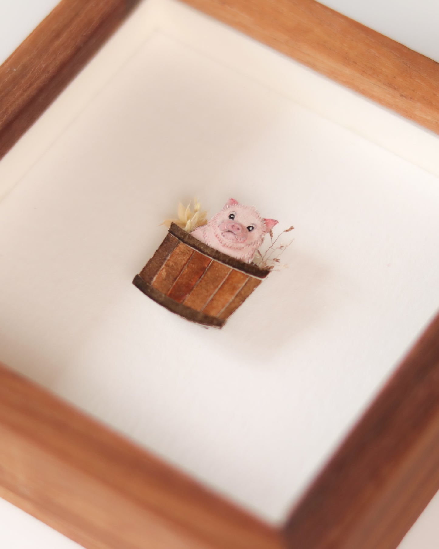 Baby Pig in Basket